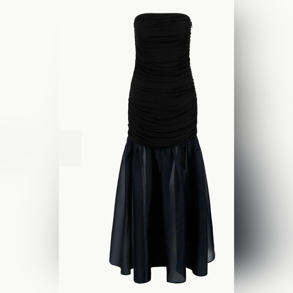 Staud LIYA DRESS BLACK NAVY Size Medium - Picture 3 of 10